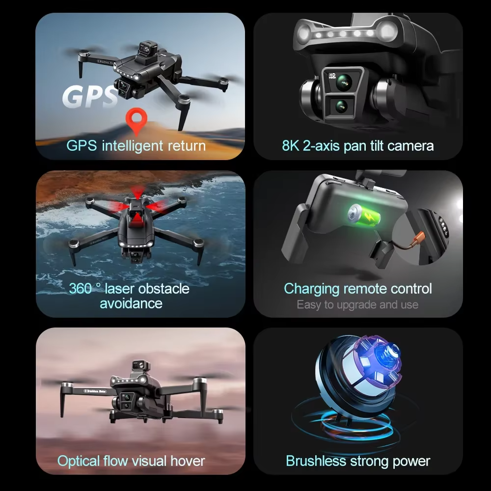 Sky Drone - V198 Max GPS Drone - Laser Obstacle Avoidance