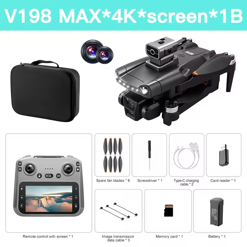 Sky Drone - V198 Max GPS Drone - Laser Obstacle Avoidance