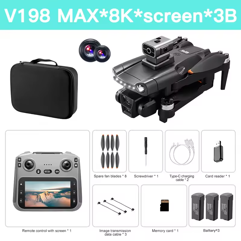 Sky Drone - V198 Max GPS Drone - Laser Obstacle Avoidance