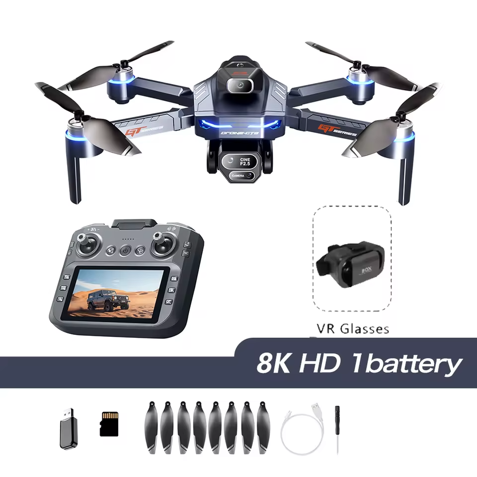 Sky Drone - GT8 Foldable Drone - 8K Dual Camera & GPS