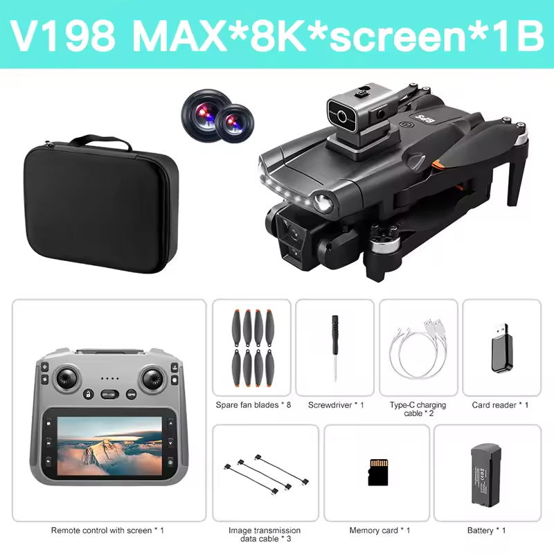 Sky Drone - V198 Max GPS Drone - Laser Obstacle Avoidance